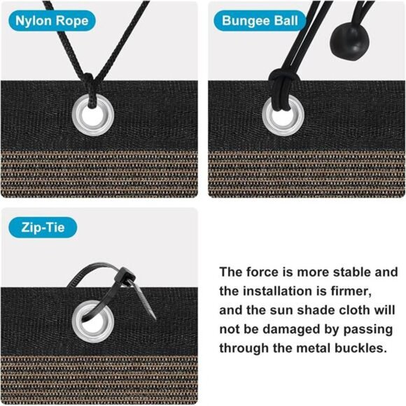 Pergola Shade Cover 8'X12' Outdoor Sun Shade Cloth with Grommets Shade Tarp - Picture 5 of 6